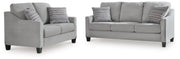 Adlai Sofa and Loveseat in Shadow - PKG019285