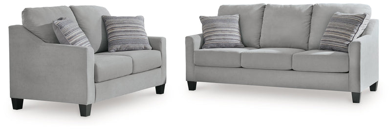 Adlai Sofa and Loveseat in Shadow - PKG019285