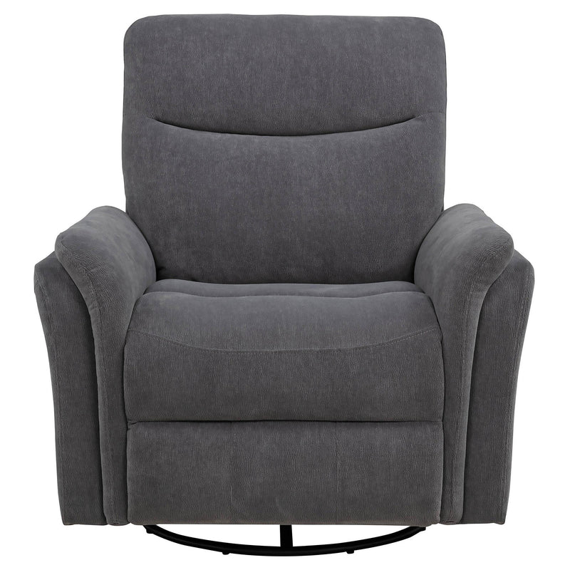 Adler Upholstered Power Swivel Glider Recliner Charcoal Grey - 610443P