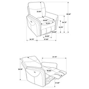 Adler Upholstered Power Swivel Glider Recliner Greige - 610423P