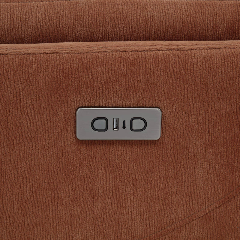 Adler Upholstered Power Swivel Glider Recliner Rust - 610433P