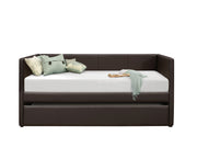Adra Dark Brown Daybed with Trundle - Gate FurnitureDaybed
