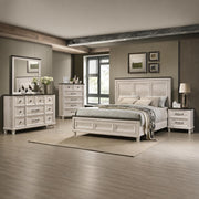 Adrian - White King Bed, Dresser, Mirror - B337-KDM