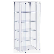 Aero 4-shelf Display Curio Cabinet with LED Lighting White - 950399