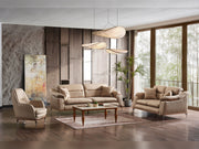 Ahsen 3-pieces (Sofa & 2 Chair) Livingroom Set Beige in Beige - 200-AHS-MODBEIGE-311