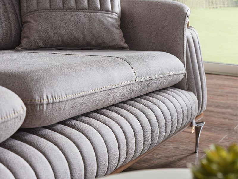 Ahsen 3-pieces (Sofa & Loveseat & Chair) Livingroom in Anthracite - 200-ELIF-AHS-MOD-ANT-321