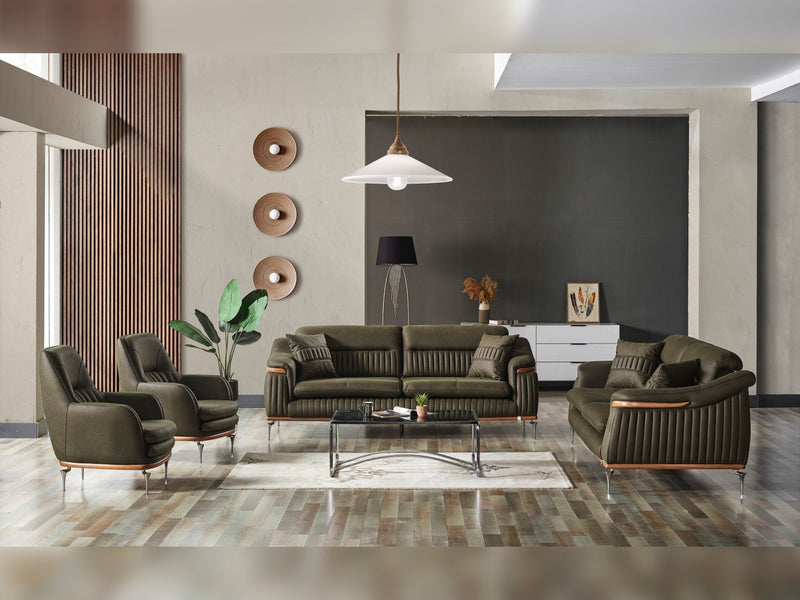 Ahsen 3-pieces (Sofa & Loveseat & Chair) Livingroom in Light Grey - 200-ELIF-AHS-MOD-LGRY-321