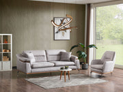Ahsen 3-pieces (Sofa & Loveseat & Chair) Livingroom in Light Grey - 200-ELIF-AHS-MOD-LGRY-321