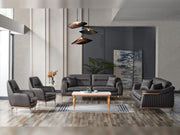 Ahsen 3-pieces (Sofa & Loveseat & Chair) Livingroom in Light Grey - 200-ELIF-AHS-MOD-LGRY-321