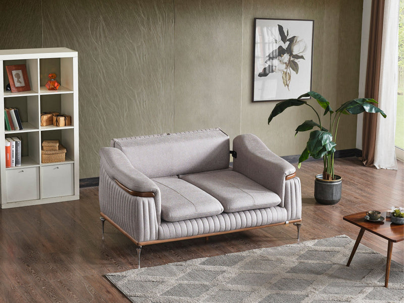 Ahsen 3-pieces (Sofa & Loveseat & Chair) Livingroom Set Light Grey in Light Grey - 200-AHS-MODLGRAY-321
