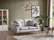 Ahsen 3-pieces (Sofa & Loveseat & Chair) Livingroom Set Light Grey in Light Grey - 200-AHS-MODLGRAY-321