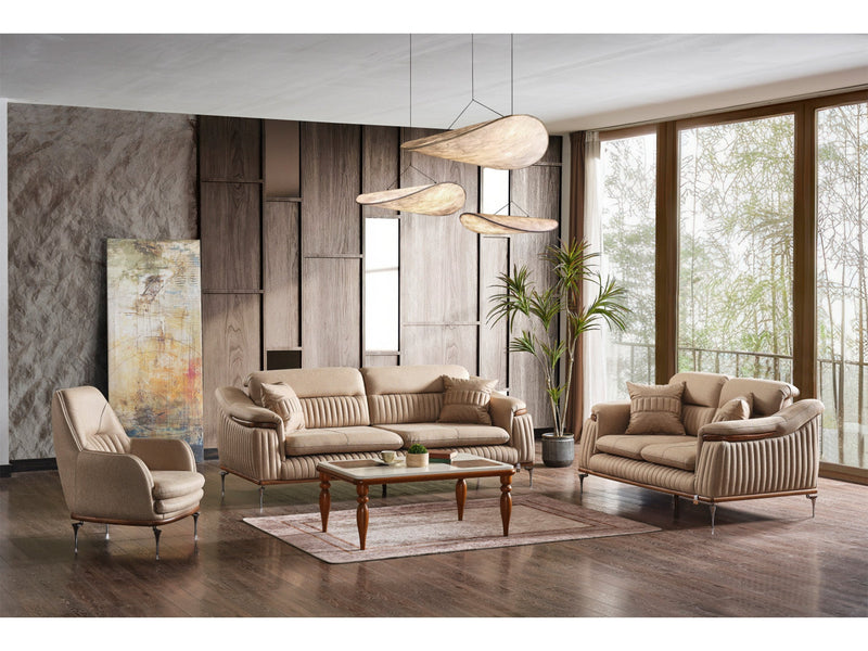 Ahsen Convertible Loveseat in Khaki - 200-ELIF-AHS-MOD-KHA-2