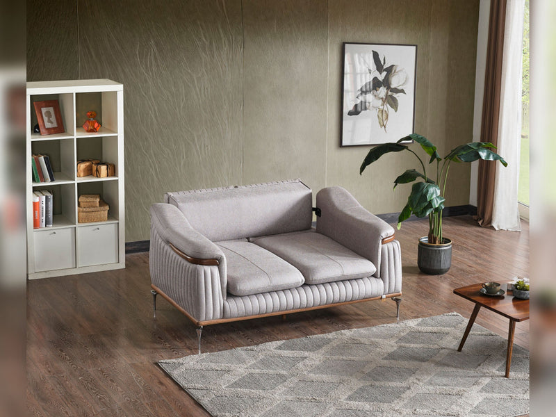Ahsen Convertible Loveseat in Light Grey - 200-ELIF-AHS-MOD-LGRY-2