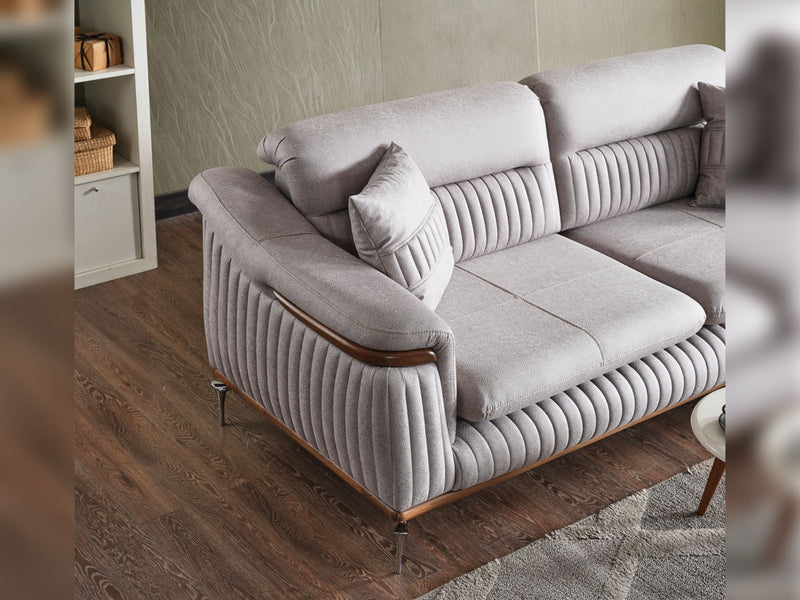 Ahsen Convertible Loveseat in Light Grey - 200-ELIF-AHS-MOD-LGRY-2