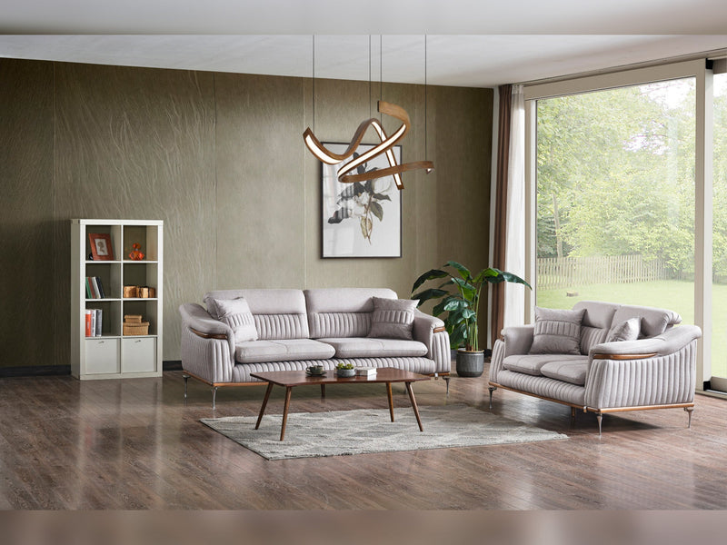 Ahsen Convertible Loveseat in Light Grey - 200-ELIF-AHS-MOD-LGRY-2