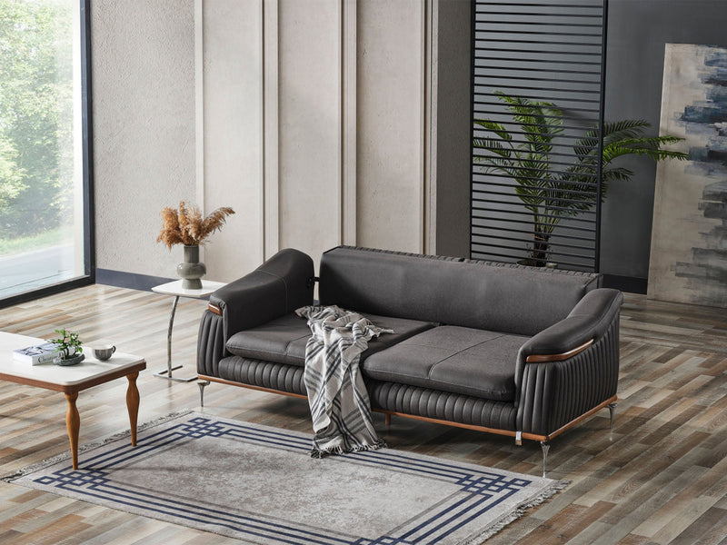 Ahsen Convertible Loveseat in Light Grey - 200-ELIF-AHS-MOD-LGRY-2