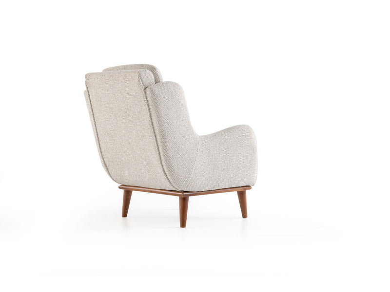 Aida 4-pieces (2 Sofa & 2 Chair) Livingroom in Cream - Brown - 200-ZEN-AID-CRE-BRO-3311