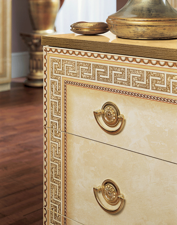 Aida Ivory Vanity Dresser Set - Gate Furniture