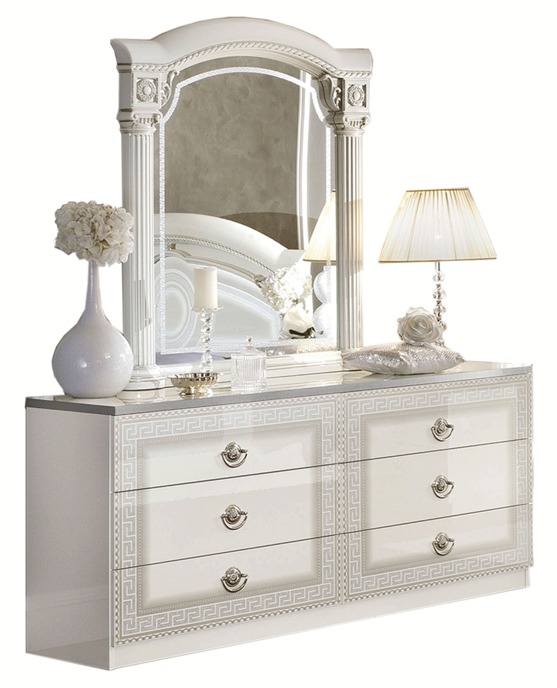 Aida White Silver Dresser - i26146 - Gate Furniture