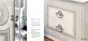 Aida White/Silver Vanity Dresser Set - Gate Furniture