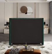 Aiden Velvet King Bed Green - Gate FurnitureKing Bed