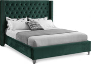 Aiden Velvet King Bed Green - Gate FurnitureKing Bed