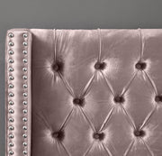 Aiden Velvet King Bed Pink - Gate FurnitureKing Bed