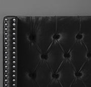 Aiden Velvet Queen Bed Black - Gate FurnitureQueen Bed