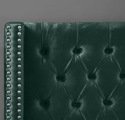 Aiden Velvet Queen Bed Green - Gate FurnitureQueen Bed