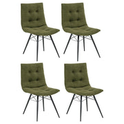 Aiken Fabric Upholstered Dining Side Chair Saddle Forest Green (Set of 4) - 110332FRT