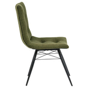 Aiken Fabric Upholstered Dining Side Chair Saddle Forest Green (Set of 4) - 110332FRT