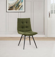 Aiken Fabric Upholstered Dining Side Chair Saddle Forest Green (Set of 4) - 110332FRT