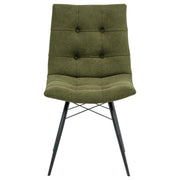 Aiken Fabric Upholstered Dining Side Chair Saddle Forest Green (Set of 4) - 110332FRT