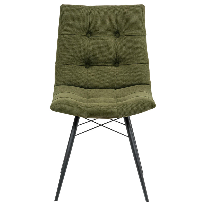 Aiken Fabric Upholstered Dining Side Chair Saddle Forest Green (Set of 4) - 110332FRT