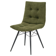 Aiken Fabric Upholstered Dining Side Chair Saddle Forest Green (Set of 4) - 110332FRT