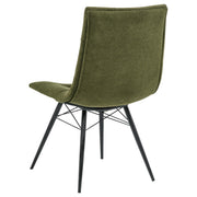 Aiken Fabric Upholstered Dining Side Chair Saddle Forest Green (Set of 4) - 110332FRT