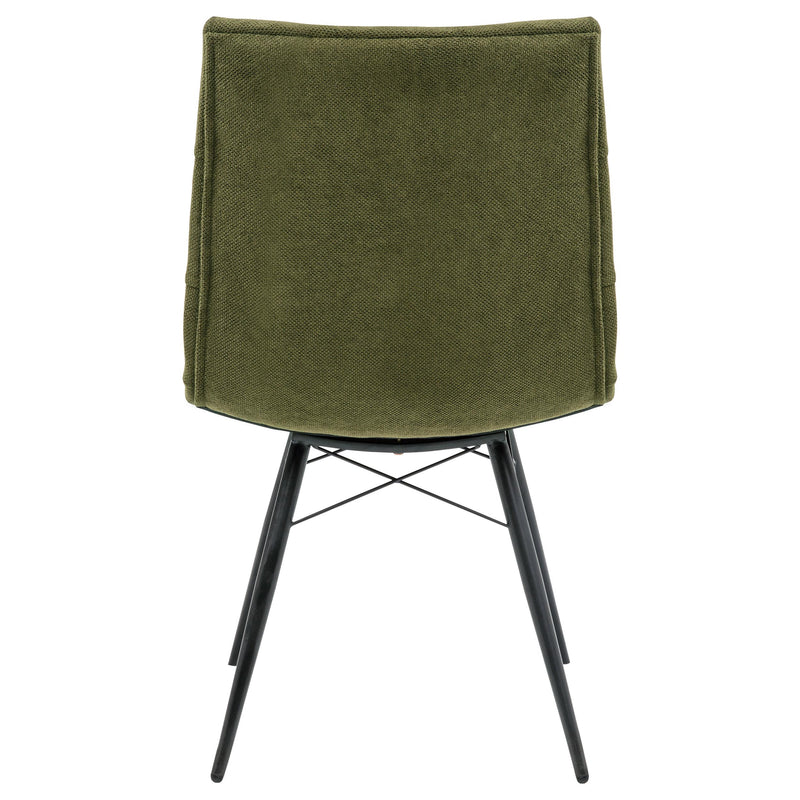 Aiken Fabric Upholstered Dining Side Chair Saddle Forest Green (Set of 4) - 110332FRT