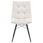 Aiken Fabric Upholstered Dining Side Chair Saddle Stone White (Set of 4) - 110332STN