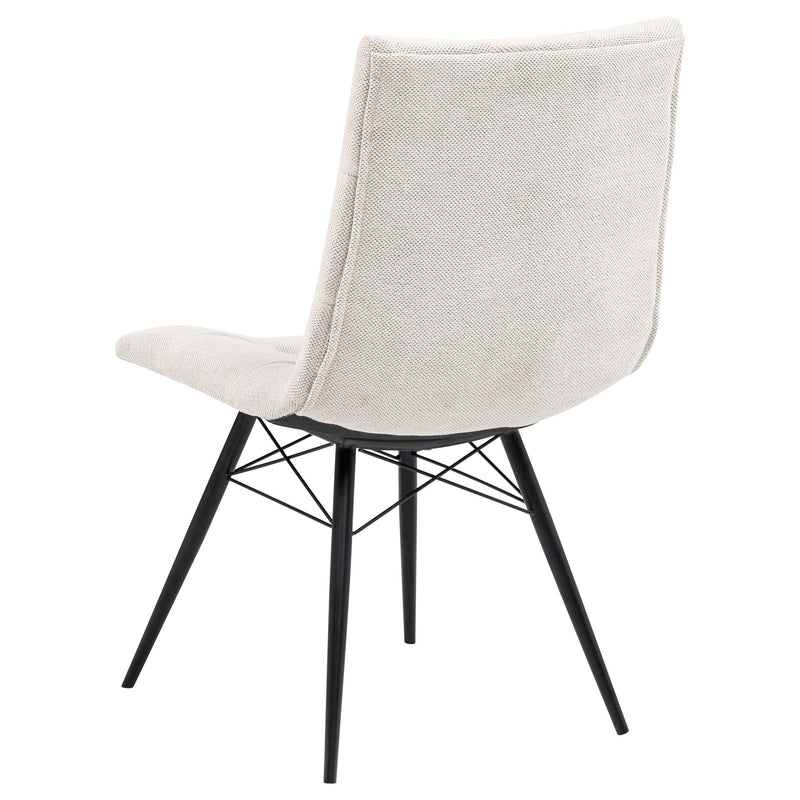 Aiken Fabric Upholstered Dining Side Chair Saddle Stone White (Set of 4) - 110332STN