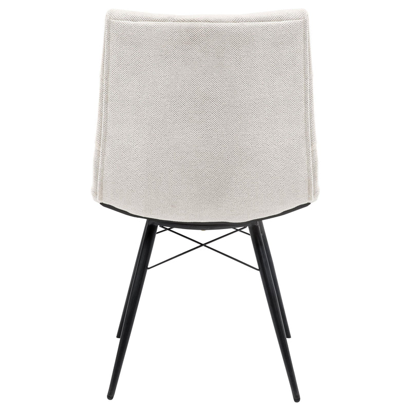 Aiken Fabric Upholstered Dining Side Chair Saddle Stone White (Set of 4) - 110332STN