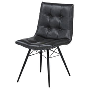 Aiken Faux Leather Upholstered Dining Side Chair Charcoal Grey (Set of 4) - 110302