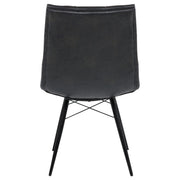 Aiken Faux Leather Upholstered Dining Side Chair Charcoal Grey (Set of 4) - 110302