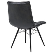 Aiken Faux Leather Upholstered Dining Side Chair Charcoal Grey (Set of 4) - 110302