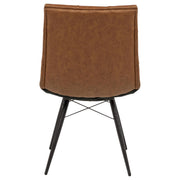 Aiken Faux Leather Upholstered Dining Side Chair Saddle Brown (Set of 4) - 110302SDL