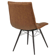 Aiken Faux Leather Upholstered Dining Side Chair Saddle Brown (Set of 4) - 110302SDL