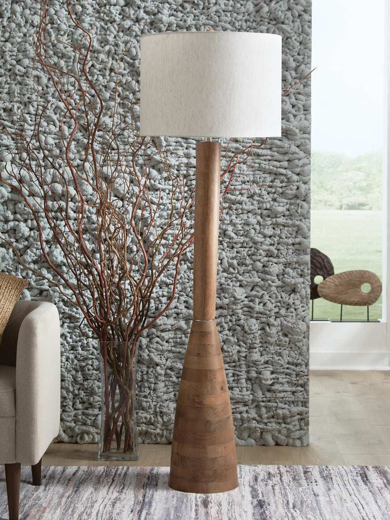 Ailsa Natural Brown Floor Lamp - L329111