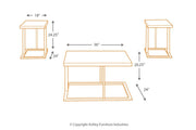 Airdon Bronze Finish Table (Set of 3) - Gate FurnitureOccasional Table Set