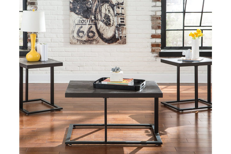 Airdon Bronze Finish Table (Set of 3) - Gate FurnitureOccasional Table Set