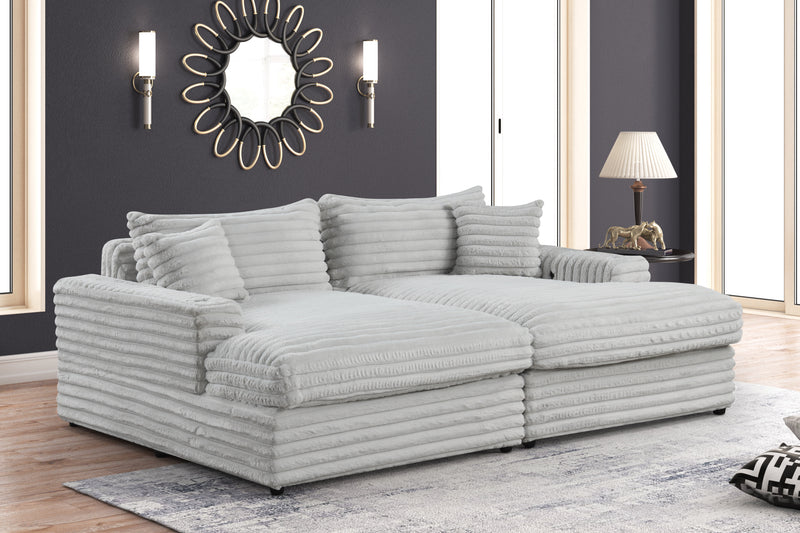 Ajax Gray Double Chaise - AJAX-GY-CS