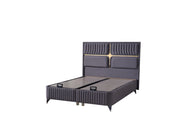 Akasya Storage Bed Fume Without Headboard - King in Fume - 110-AKA-BBFFUME-200-SB